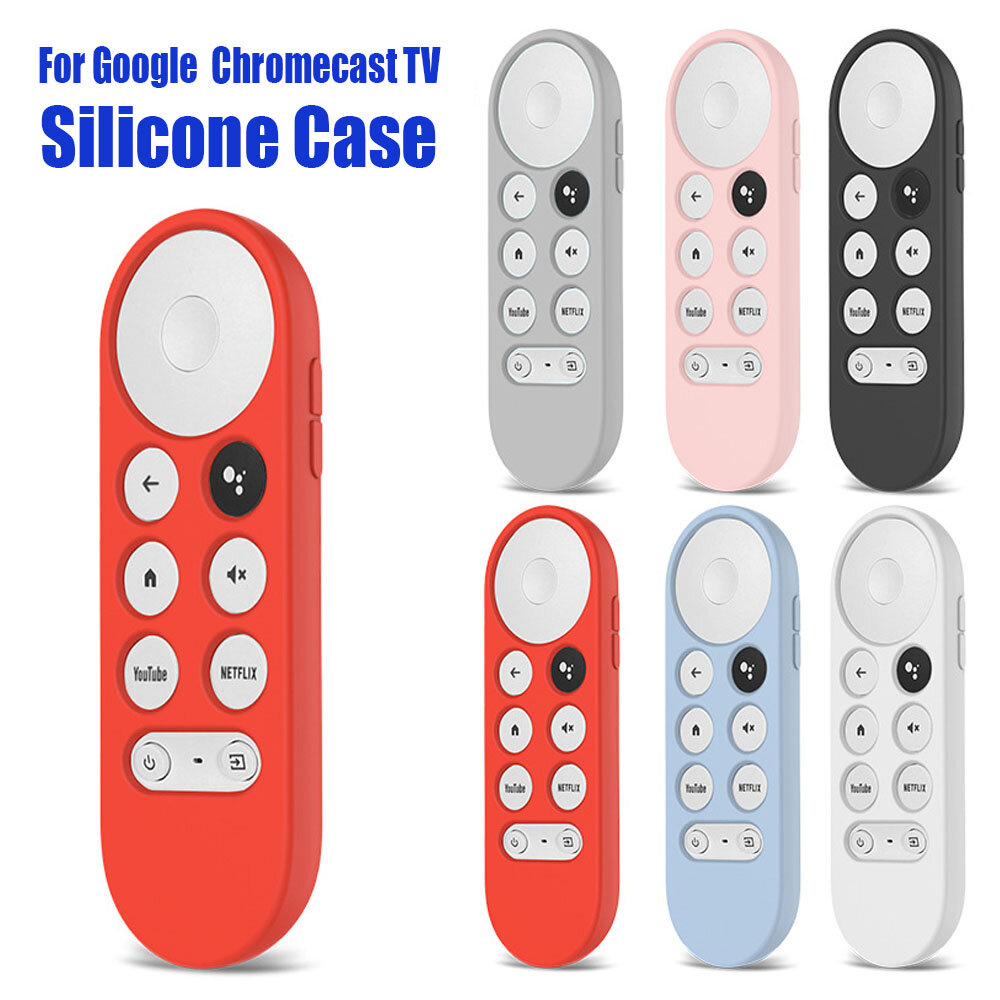 White Silicone Case Protective Cover Shell For Google Chromecast TV 2020 Voice Remote