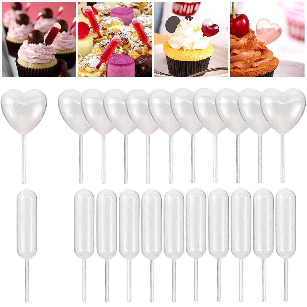  flow heart filling jam dropper juice cake decoration seasoning straw squeezer dropper