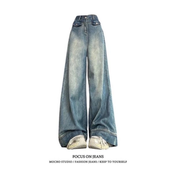 復古直筒牛仔褲【復古藍】尺碼【S碼-XL碼】【下單後請聯絡客服確認發貨尺碼】#K022001108