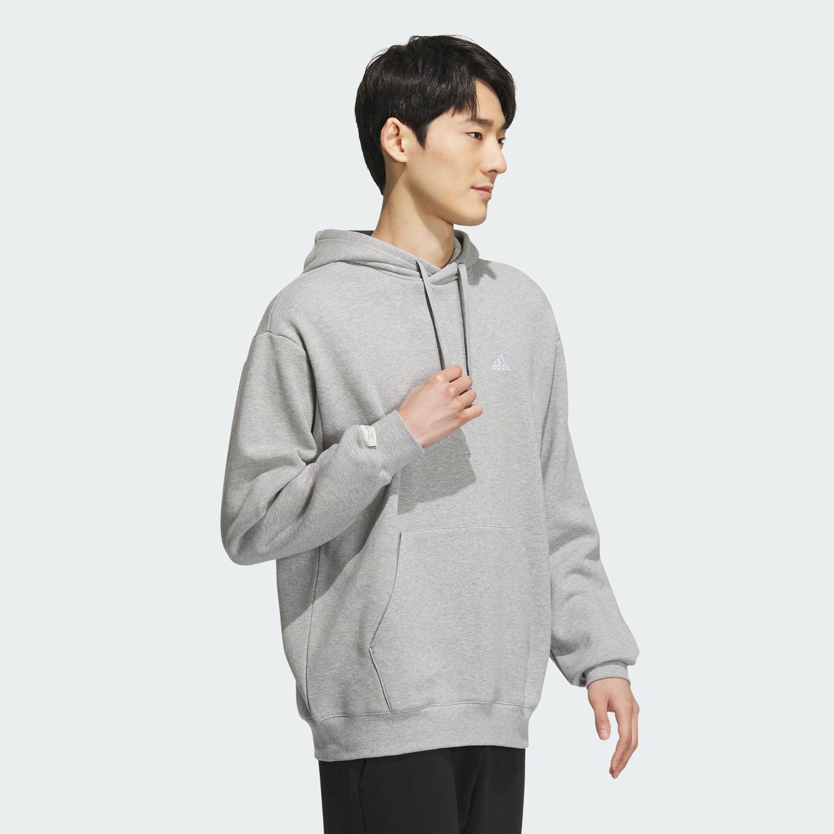 adidas | 成人 男女子中性 LOGO運動連帽衛衣 (中性) | 顏色 : 灰 | 尺碼 : A/XS | HKTVmall 香港最大網購平台