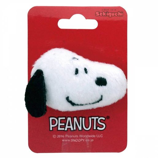 史諾比| Japan Snoopy Plush Toy Brooch - Face (Parallel import