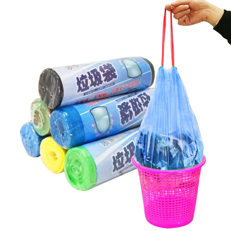 Portable Garbage Break AA | Disposable Drawstring Garbage Bag Color Dot Break Portable Garbage ...