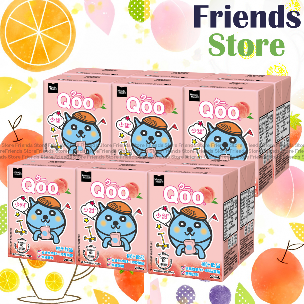 Qoo Peach Juice Drink (200ML X 6 X 2)