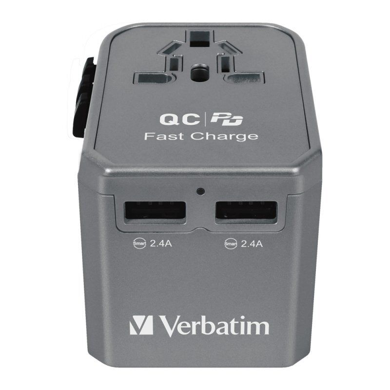 威寶| Verbatim 旅行充電器4 Ports 66433 40W/45W QC 3.0 Type C PD