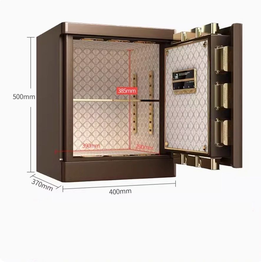 曲面防撬大型夾萬（高50CM-咖啡色-陞級曲面防撬）
