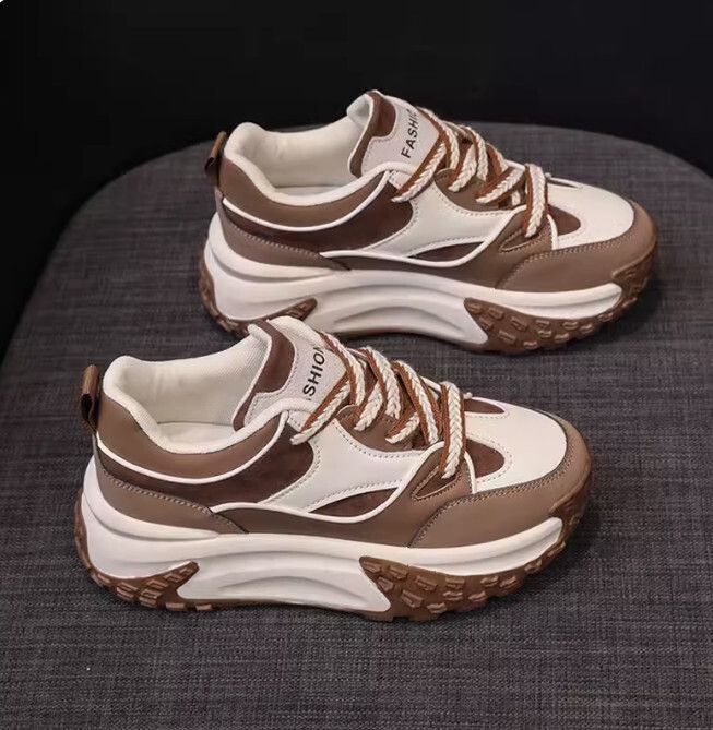 休閒運動鞋（卡其色 35-40碼）(下單後聯絡客服確認發貨尺碼)#F111050779