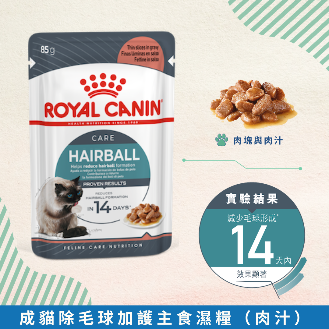 FCN 成貓 除毛球 加護主食濕糧 (肉汁) 85克 ROYAL CANIN貓濕糧