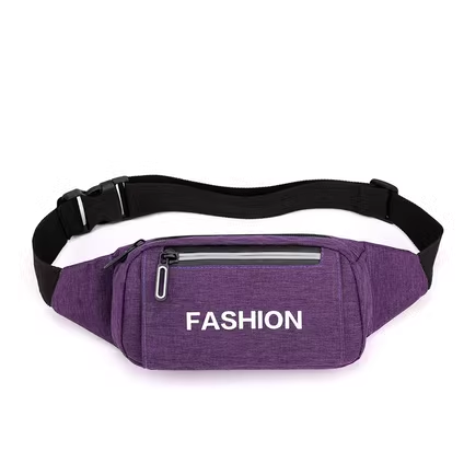 男女同款運動腰包 跑步手機包 健身工作小包 薄款腰帶【紫色】#H143028241