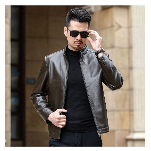 皮衣休閒外套【M-4XL】【PY3302鹹菜】 (下單後聯絡客服確認發貨尺碼) #H246018316