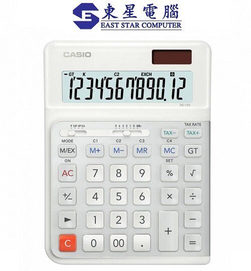 DE-12E -WE 桌上型 計數機 12位白色