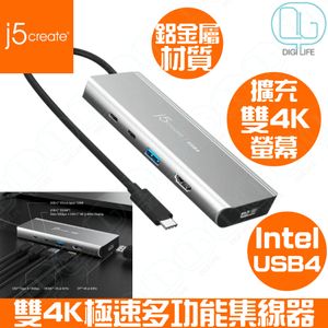 j5create - USB4® Dual 4K Multi-Port Hub [JCD401]