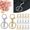 10pcs silver key ring chain metal pendant lobster clasp 4 link chain hanging plated diy accessories