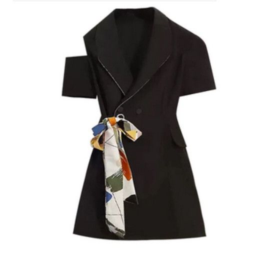 西裝+短褲套裝【黑色】【M-4XL碼】（下單後請聯絡客服確認發貨尺碼）#K011004223