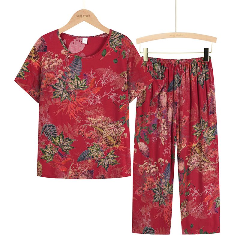 老年人短袖套裝( XL-3XL碼 1號色）【下單後請聯絡客服確認發貨尺碼】F001099170
