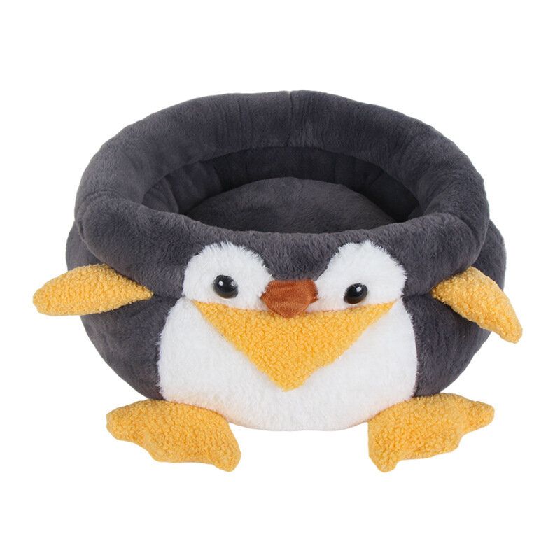 M size (Penguin Black (High Quality Rabbit Down)) Removable and Washable Mat Cat Nest