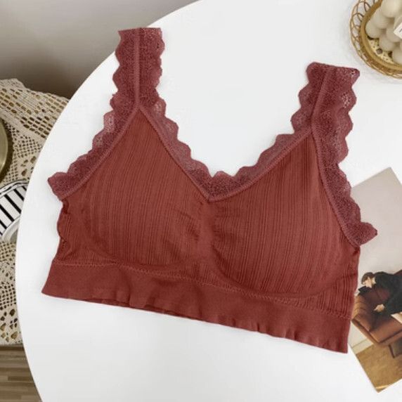 蕾絲胸圍內衣（焦糖色）【均碼】#F148048627