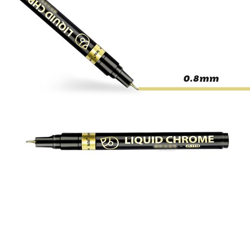 Mirror Gold Silver Marker Pen Reflective Paint Metal Chrome Plate