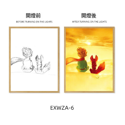 裝飾發光小男孩動燈畫（EXWZA-6）（下單後聯絡客服確認尺寸及畫框材質）#S371001568