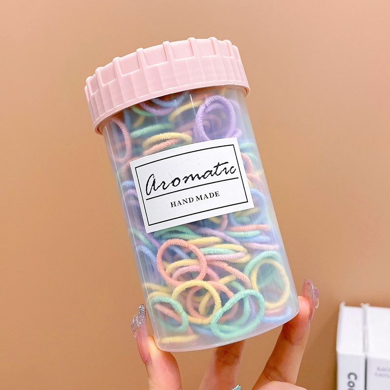 彩色小號拇指髮圈寶寶橡皮筋頭飾(7#彩色螺旋款100個)