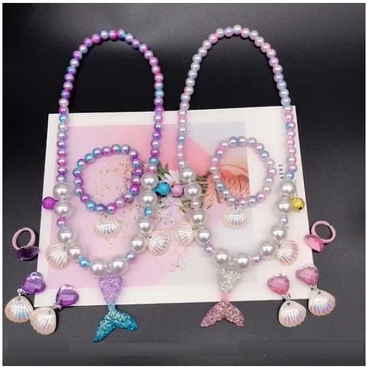 兒童美人魚首飾禮盒4件套裝