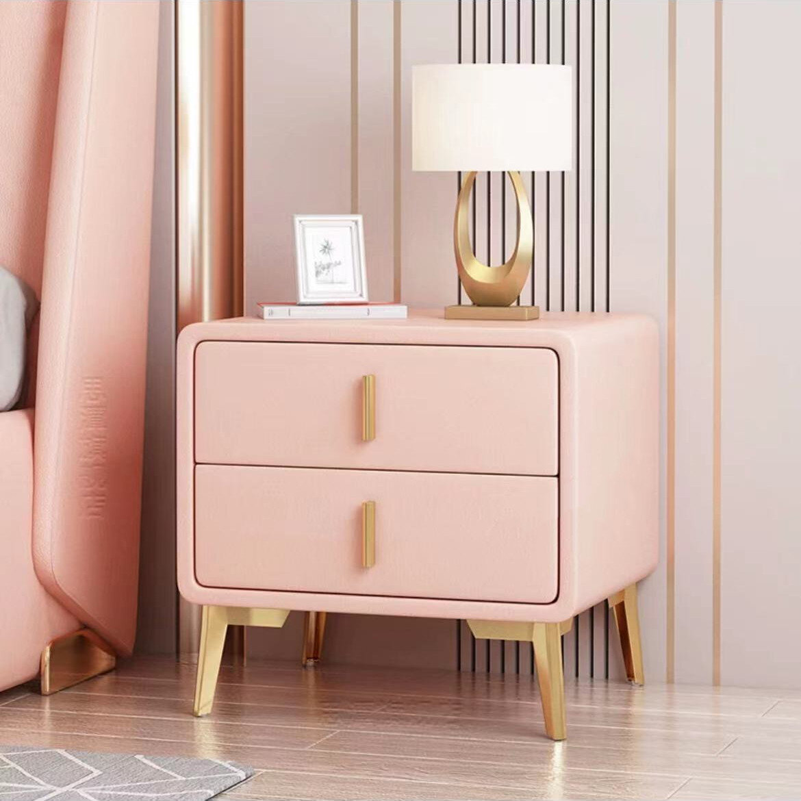 Bedside cabinet Nordic simple modern multifunctional storage simple bedside locker45CM