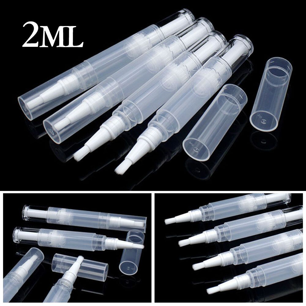1pc 2ML transparent pen with leak-proof brush armor oil   cleaning pen Cuticle Oil Container