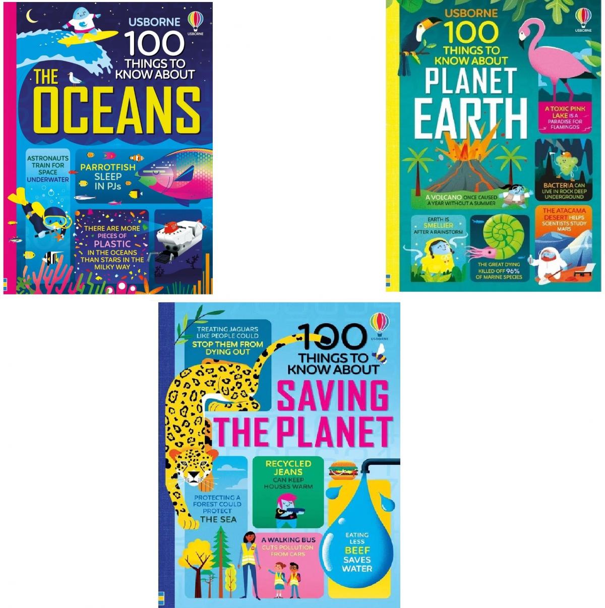 USBORNE | 100 Things to Know About 3 books(Oceans, Planet 