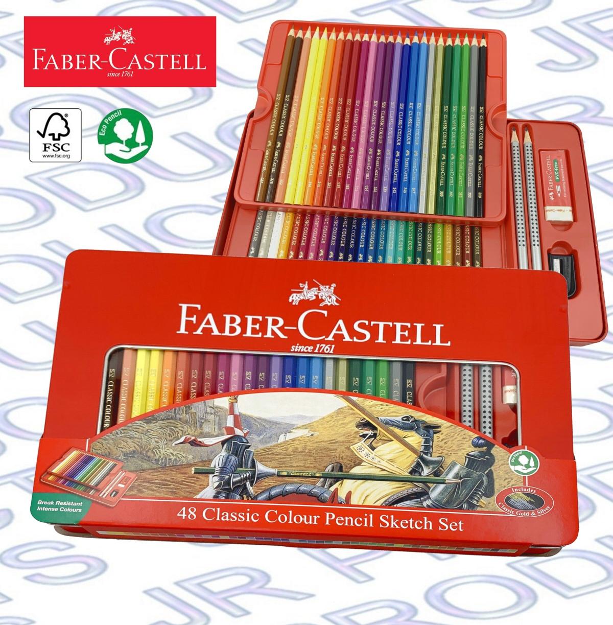 FABER CASTELL PENCIL RED - BLUE BIG 873 NEW - TWO EDGES