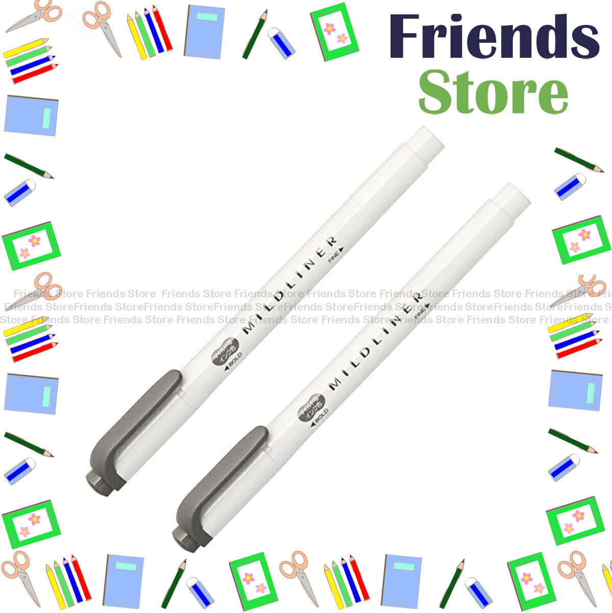 Double Sided Flexible Highlighter Pen - MILD DEEP GRAY 深邃灰色- WKT7-MDGR X 2