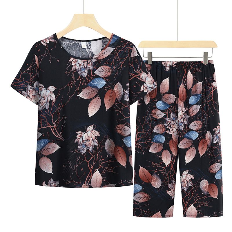 老年人短袖套裝( XL-4XL碼 黑色）【下單後請聯絡客服確認發貨尺碼】F001099117