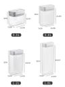 方形 可堆疊 慳位 密封食物罐 -細碼 0.5L  ︳密封罐 密封盒 密實盒 收納罐 收納盒 雜糧罐 防潮罐 桌上 保鮮罐 食品收納盒  ︳密封 保鮮