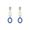 Olympic: 銀色，水鑽，琺瑯穿孔耳環 