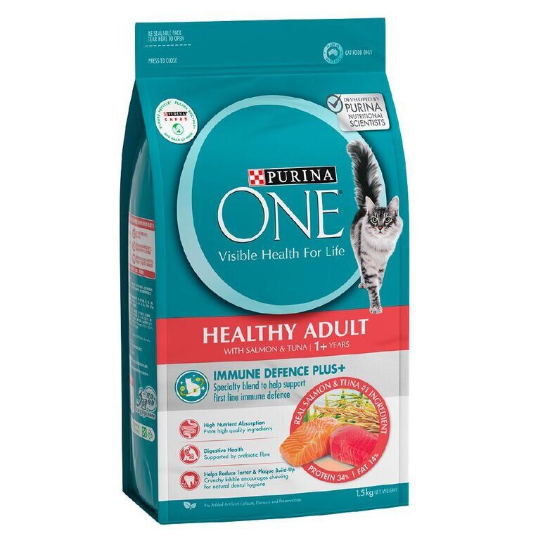 One Healthy Adult With Salmon & Tuna Dry Cat Food 1.4KG