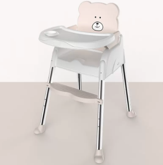 寶寶餐椅（米白色普通款【單層餐盤】）#N19_045_042