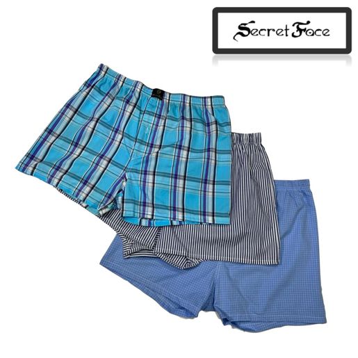 WOVEN BOXER SHORTS 3PC SET MULTI CLR4 