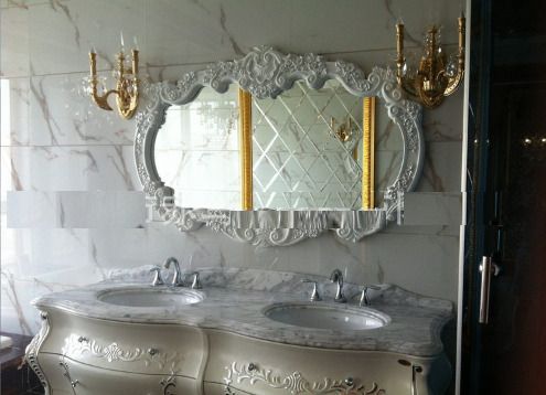 浴室鏡（白描銀)(尺寸：147*95CM）