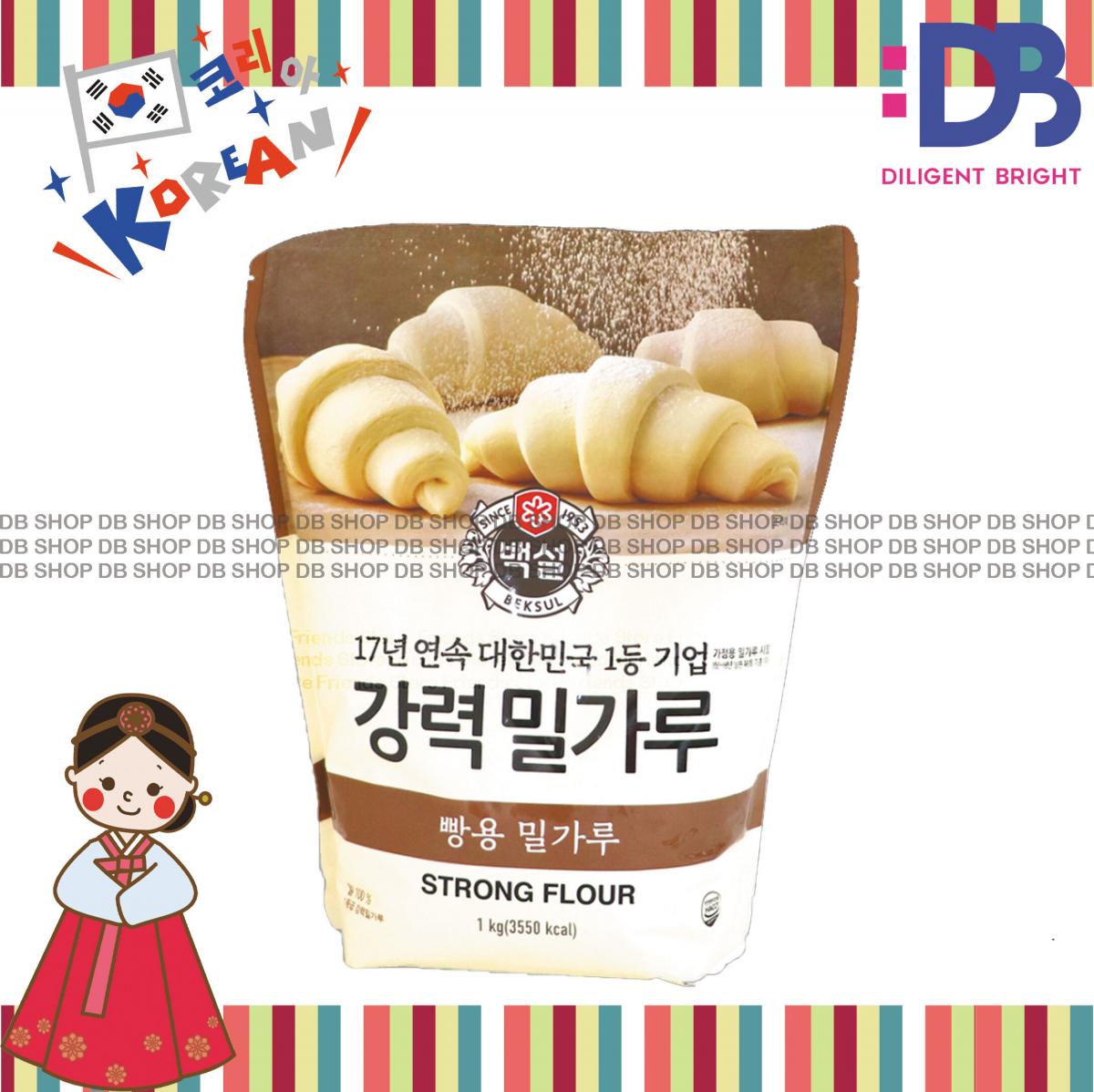 韓國白雪牌 高筋麵粉-麵包 (啡色) (1公斤)   (平行進口)