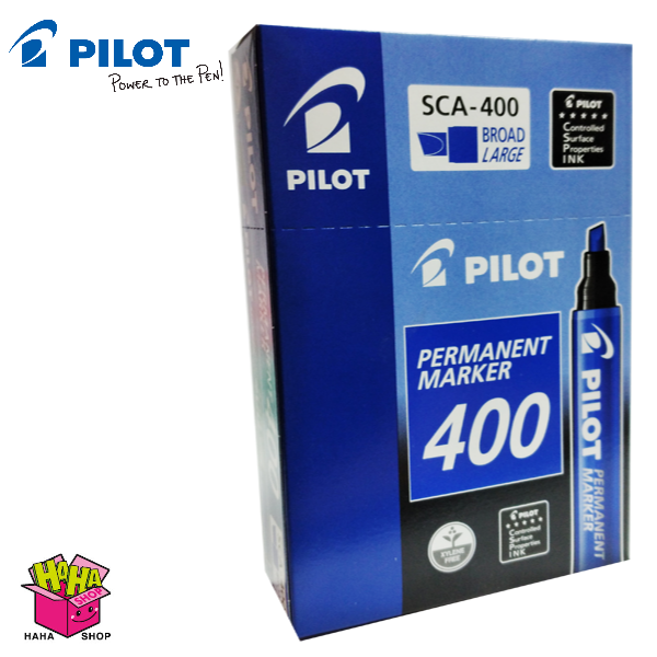 SCA-400 藍色 (斜咀)箱頭筆一盒12支