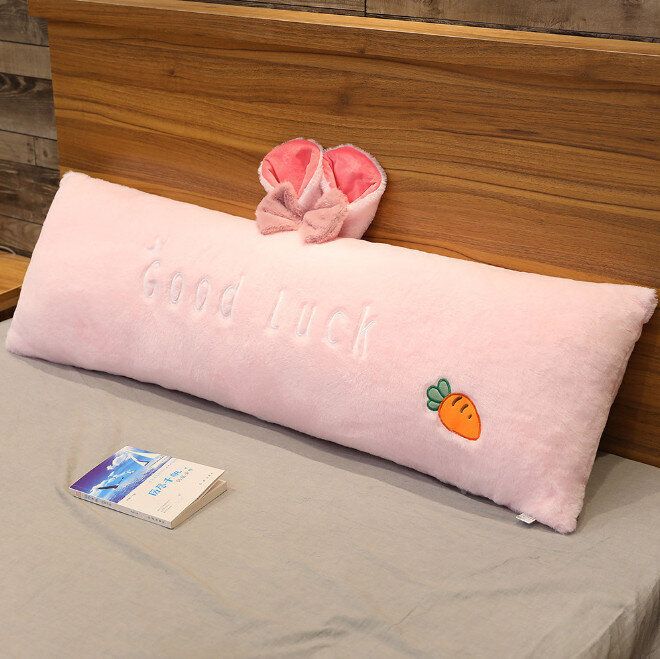 可愛創意長抱枕 可拆洗靠枕(粉兔 150釐米)