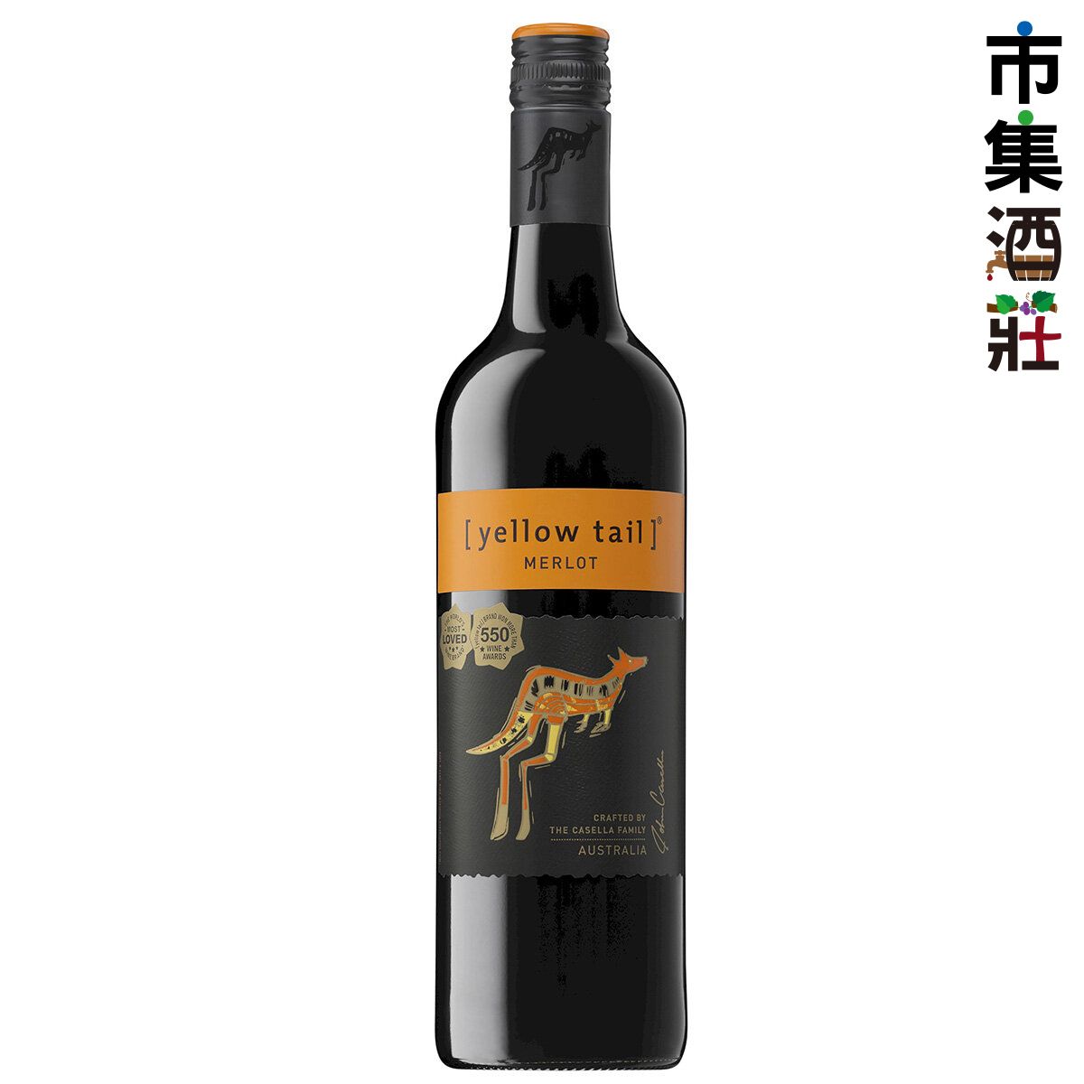 澳洲Yellow Tail 黃尾袋鼠 梅洛紅酒 750ml【市集世界 - 市集酒莊】(平行進口)