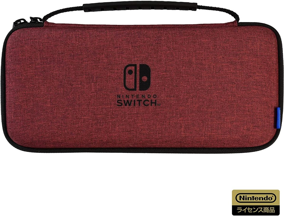 Switch/ Switch OLED 通用 EVA Slim Hard Pouch Plus 超簿硬身保護套 (紅色)