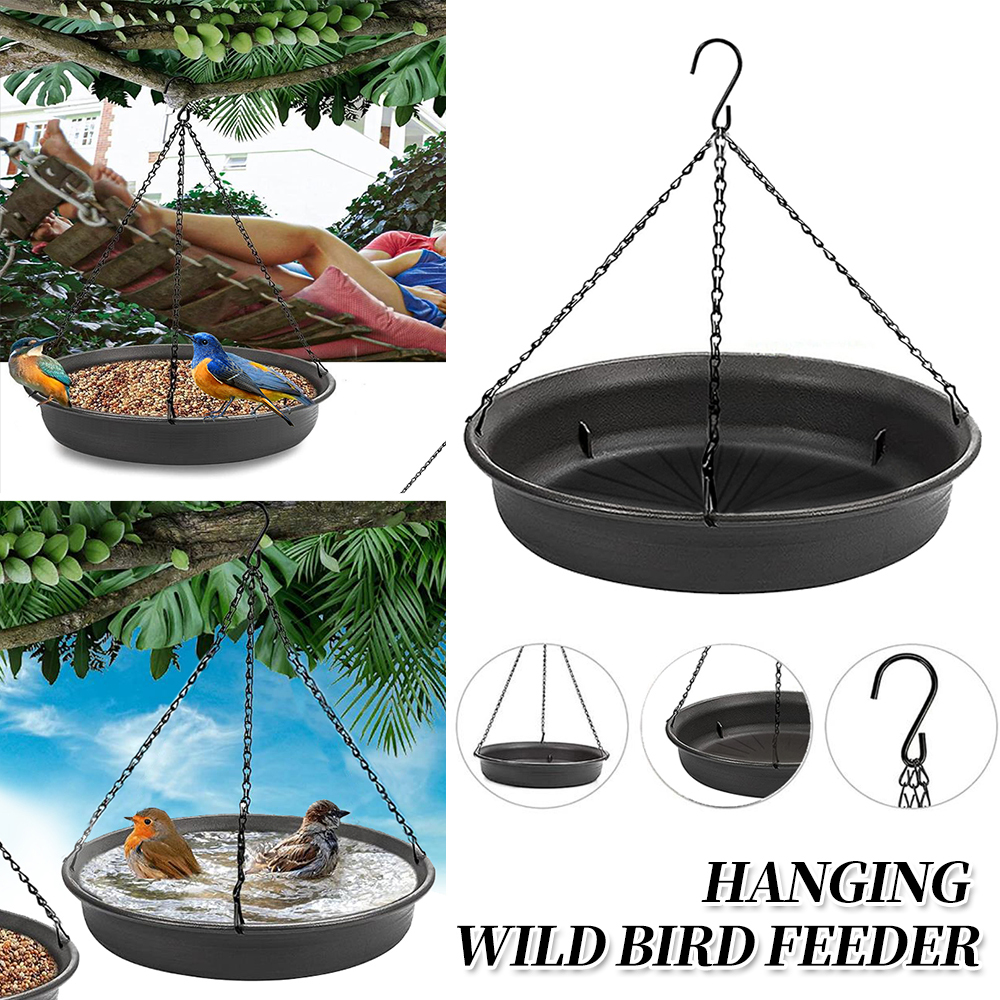 Outdoor Wild Bird Feeder Waterproof Large Hanging Bird Bath [Parallel Import]