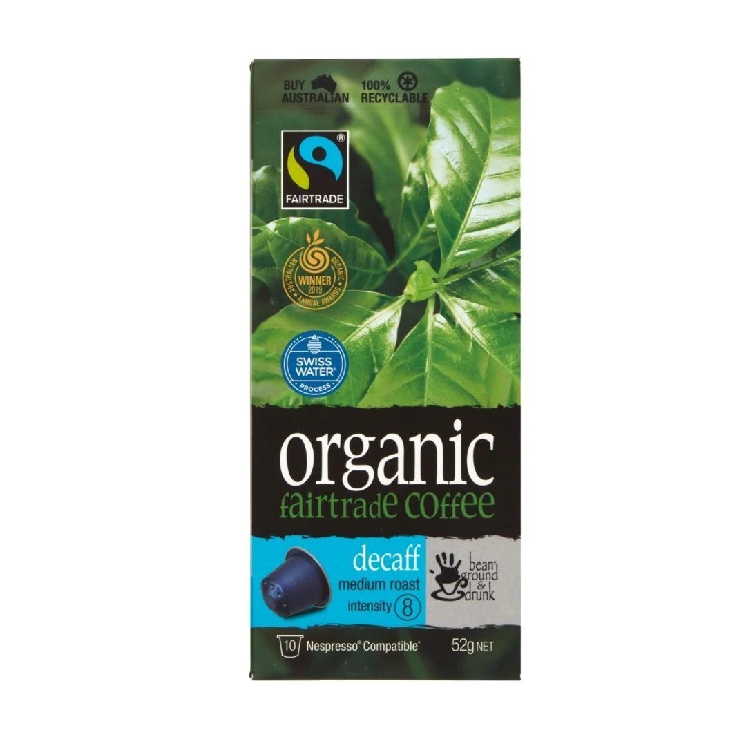 Decaff Medium Roast Coffee Capsule (Nespresso® Compatible) - Australian Organic Fairtrade Coffee