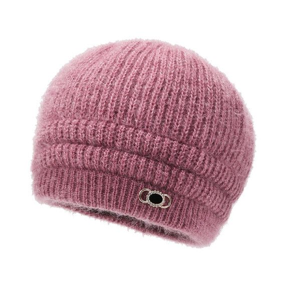 戶外加絨保暖針織帽媽媽帽【粉色】【均碼】#S158033356