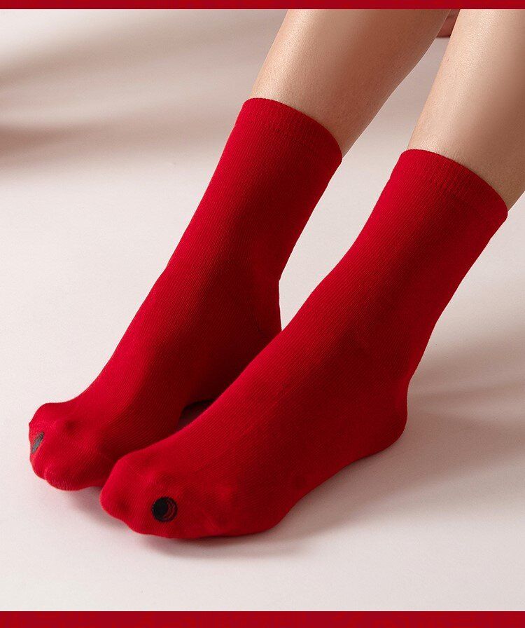 Men/Women/Couple's Chinese Lucky New Year Red Cotton Socks