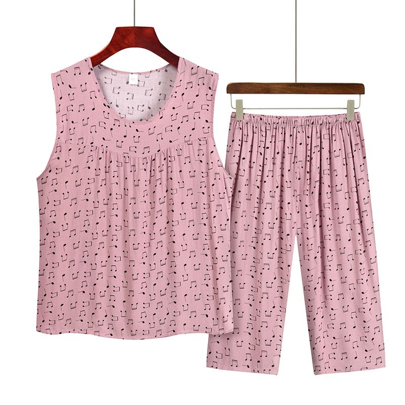 老年人無袖背心套裝( XL-3XL碼 6號色）【下單後請聯絡客服確認發貨尺碼】F001099211