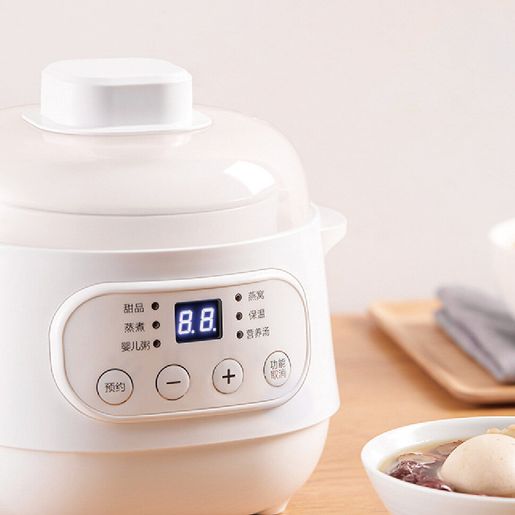 200W Home Electric Stew Pot Waterproof Electric Food Stew Ceramic Material  Stew Pot Pregnant Baby Tonic Food Warmer