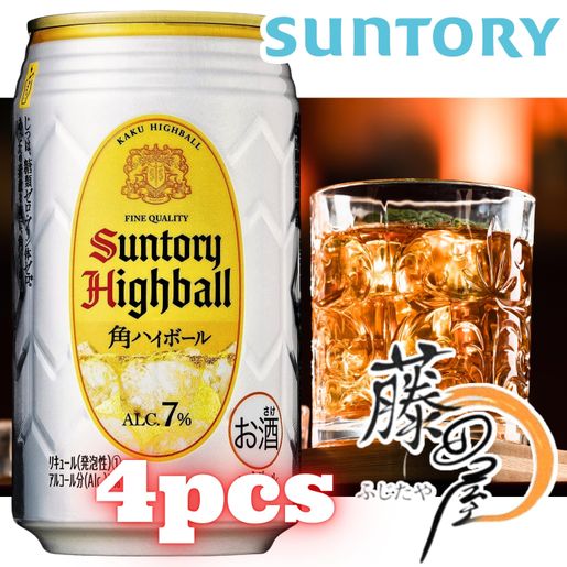 三得利| Highball 角瓶ALC 7% 350ML X 4 (4901777201439-4PCS