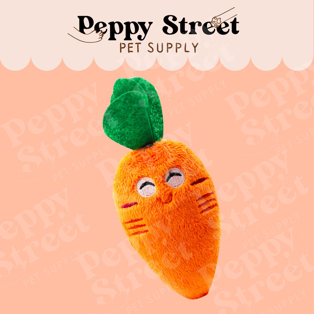 Peppy Street Dog Plush Toy- Carrot, Durable Photo Interactive Props[D02]  