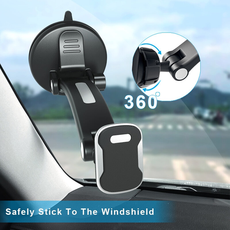 Magnetic Car Phone Holder Dashboard Windshield 360 Rotation